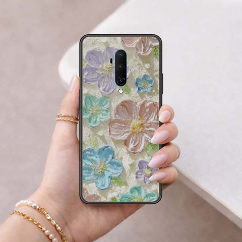 OnePlus 7T Pro Cover - Floral Series 4 - HQ Ultra Shine Premium Infinity Glass Soft Silicon Borders Case