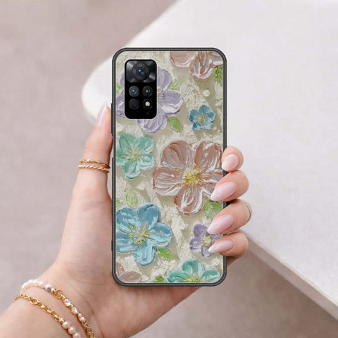 Xiaomi Redmi Note 11 Pro Cover - Floral Series 4 - HQ Ultra Shine Premium Infinity Glass Soft Silicon Borders Case