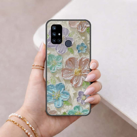 OnePlus Nord N10 Cover - Floral Series 4 - HQ Ultra Shine Premium Infinity Glass Soft Silicon Borders Case