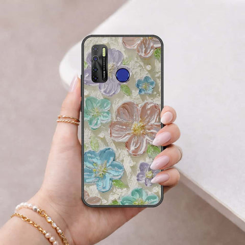 Tecno Camon 15 Air Cover - Floral Series 4 - HQ Ultra Shine Premium Infinity Glass Soft Silicon Borders Case
