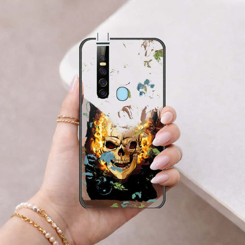 Tecno Camon 15 Pro Cover - Floral Series 4 - HQ Ultra Shine Premium Infinity Glass Soft Silicon Borders Case