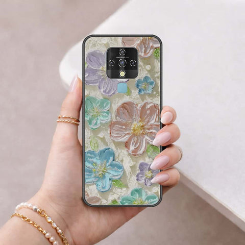 Tecno Camon 16 Cover - Floral Series 4 - HQ Ultra Shine Premium Infinity Glass Soft Silicon Borders Case
