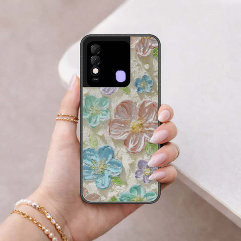 Tecno Spark 8 Cover - Floral Series 4 - HQ Ultra Shine Premium Infinity Glass Soft Silicon Borders Case
