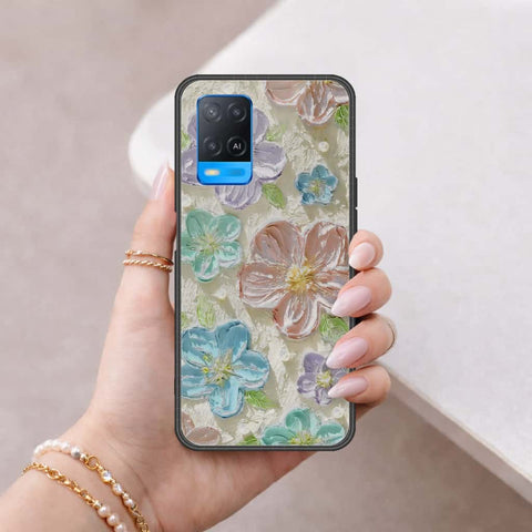 Oppo A54 4G Cover - Floral Series 4 - HQ Ultra Shine Premium Infinity Glass Soft Silicon Borders Case