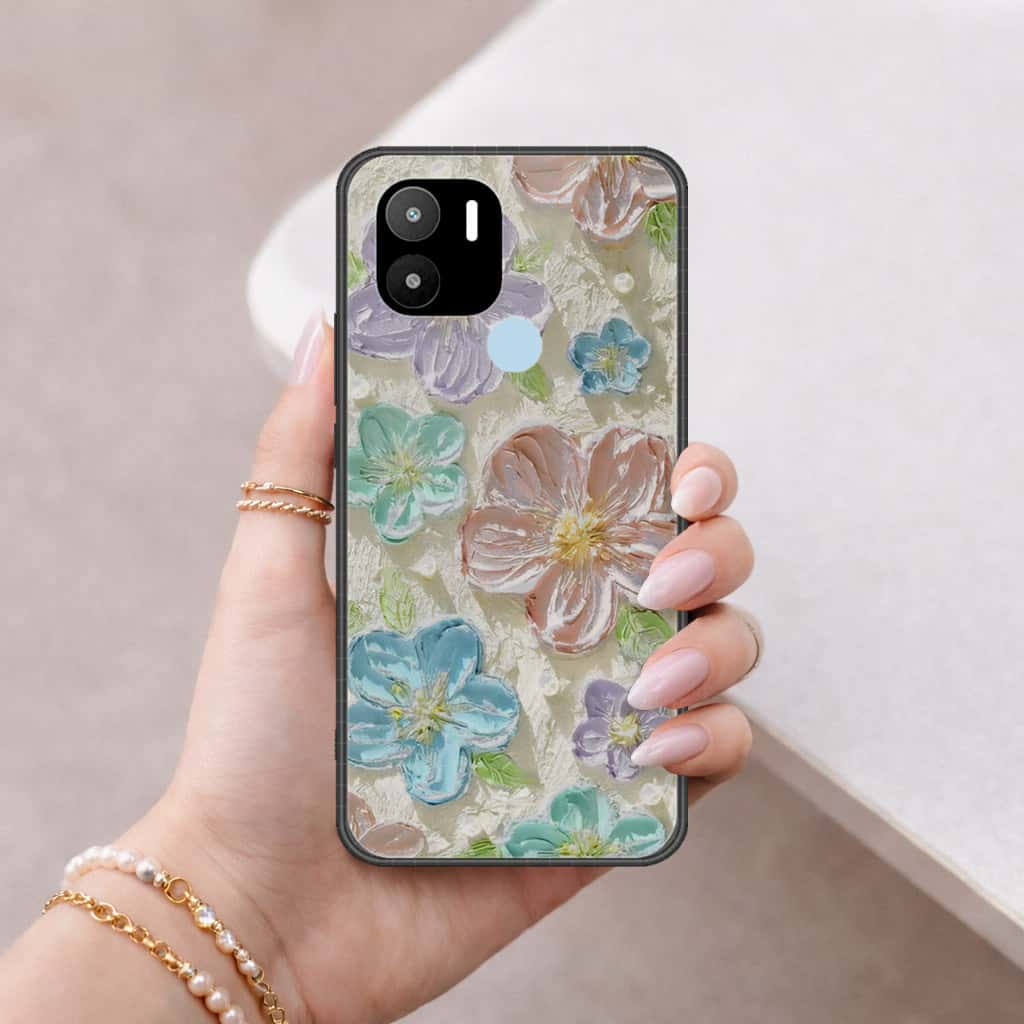 Xiaomi Redmi A2 Cover - Floral Series 4 - HQ Ultra Shine Premium Infinity Glass Soft Silicon Borders Case (Fast Dalivery)