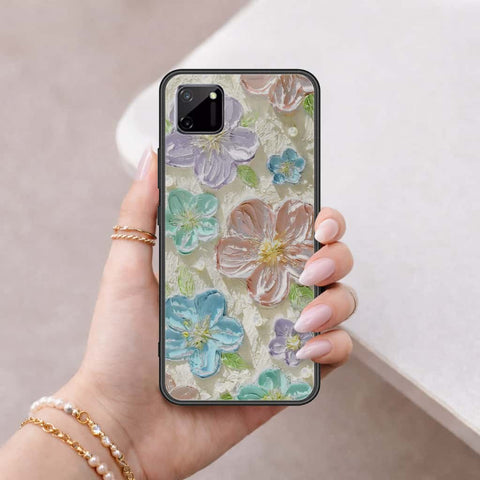 Realme C11 Cover - Floral Series 4 - HQ Ultra Shine Premium Infinity Glass Soft Silicon Borders Case