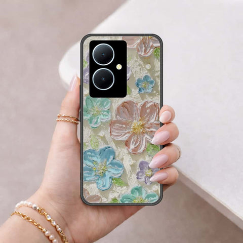 Vivo Y78 Plus 5G Cover - Floral Series 4 - HQ Ultra Shine Premium Infinity Glass Soft Silicon Borders Case