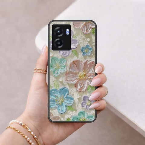 Realme V23 Cover - Floral Series 4 - HQ Ultra Shine Premium Infinity Glass Soft Silicon Borders Case
