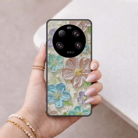 Xiaomi 13 Ultra Cover - Floral Series 4 - HQ Ultra Shine Premium Infinity Glass Soft Silicon Borders Case