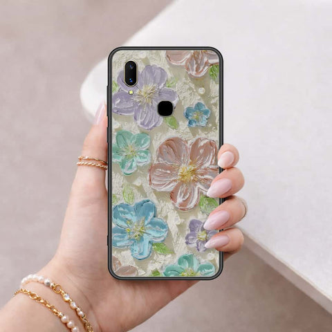 Vivo Z3I Cover - Floral Series 4 - HQ Ultra Shine Premium Infinity Glass Soft Silicon Borders Case