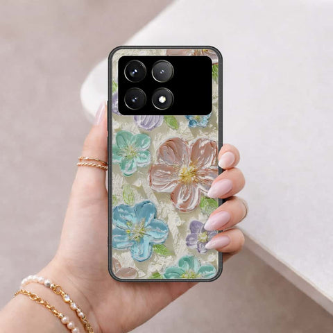 Xiaomi Poco X6 Pro Cover - Floral Series 4 - HQ Ultra Shine Premium Infinity Glass Soft Silicon Borders Case
