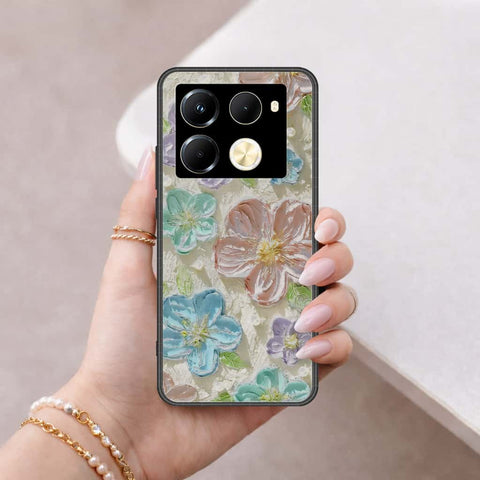 Infinix Note 40 Pro Cover - Floral Series 4 - HQ Ultra Shine Premium Infinity Glass Soft Silicon Borders Case