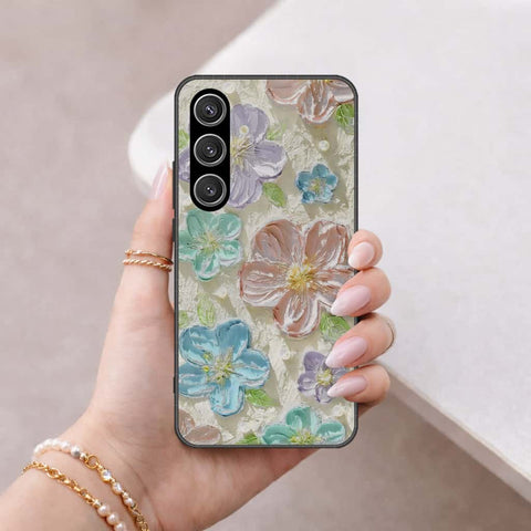 Samsung Galaxy S25 FE Cover - Floral Series 4 - HQ Ultra Shine Premium Infinity Glass Soft Silicon Borders Case