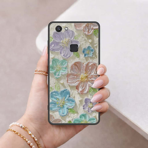 Vivo V7 Cover - Floral Series 4 - HQ Ultra Shine Premium Infinity Glass Soft Silicon Borders Case
