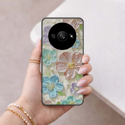 Xiaomi Redmi A3x Cover - Floral Series 4 - HQ Ultra Shine Premium Infinity Glass Soft Silicon Borders Case