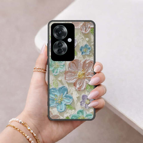 Oppo Reno 11F 5G Cover - Floral Series 4 - HQ Ultra Shine Premium Infinity Glass Soft Silicon Borders Case