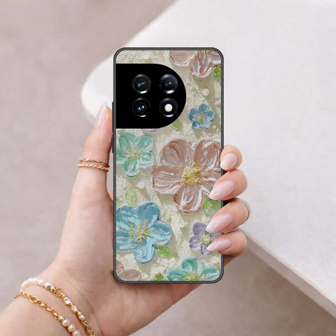 OnePlus Ace 2 Pro Cover - Floral Series 4 - HQ Ultra Shine Premium Infinity Glass Soft Silicon Borders Case