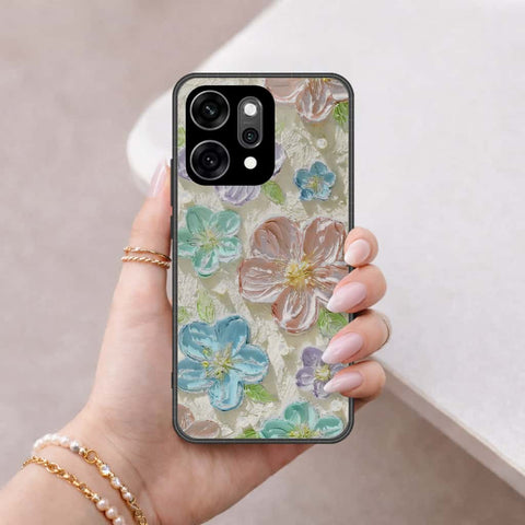 Oppo Reno 14 Pro Cover - Floral Series 4 - HQ Ultra Shine Premium Infinity Glass Soft Silicon Borders Case