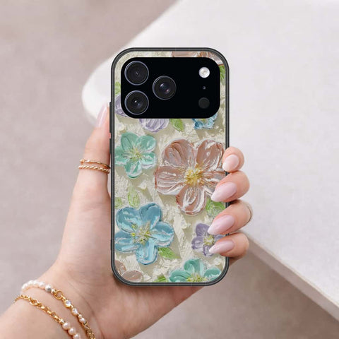 iPhone 17 Pro Max - Floral Series 4 - HQ Ultra Shine Premium Infinity Glass Soft Silicon Borders Case
