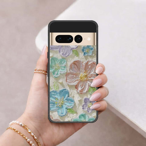 Google Pixel 7 Pro Cover - Floral Series 4 - HQ Ultra Shine Premium Infinity Glass Soft Silicon Borders Case