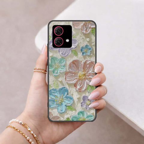 Motorola Moto G84 Cover - Floral Series 4 - HQ Ultra Shine Premium Infinity Glass Soft Silicon Borders Case