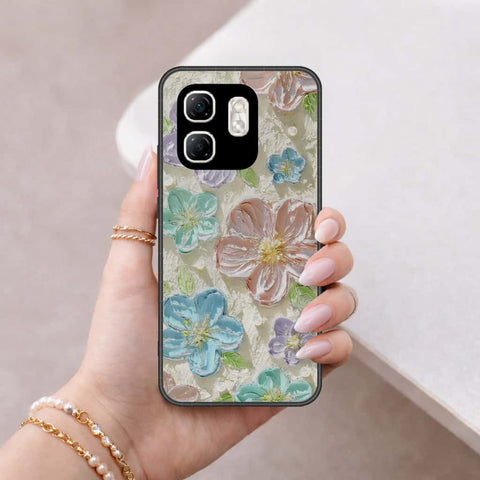Infinix Hot 50i Cover - Floral Series 4 - HQ Ultra Shine Premium Infinity Glass Soft Silicon Borders Case