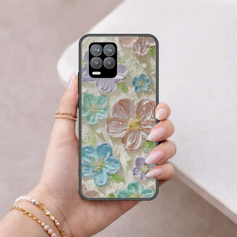 Realme 8 Pro Cover - Floral Series 4 - HQ Ultra Shine Premium Infinity Glass Soft Silicon Borders Case