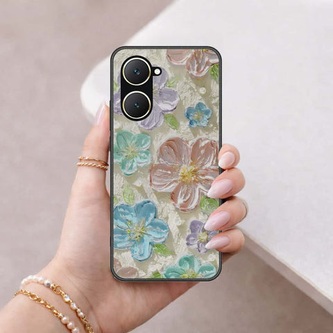 Vivo Y18 Cover - Floral Series 4 - HQ Ultra Shine Premium Infinity Glass Soft Silicon Borders Case