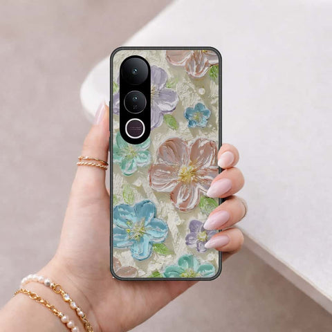 Vivo V50 Lite Cover - Floral Series 4 - HQ Ultra Shine Premium Infinity Glass Soft Silicon Borders Case