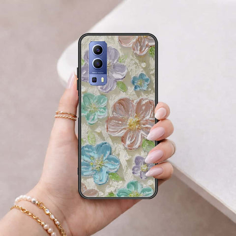 Vivo Y52 5G Cover - Floral Series 4 - HQ Ultra Shine Premium Infinity Glass Soft Silicon Borders Case