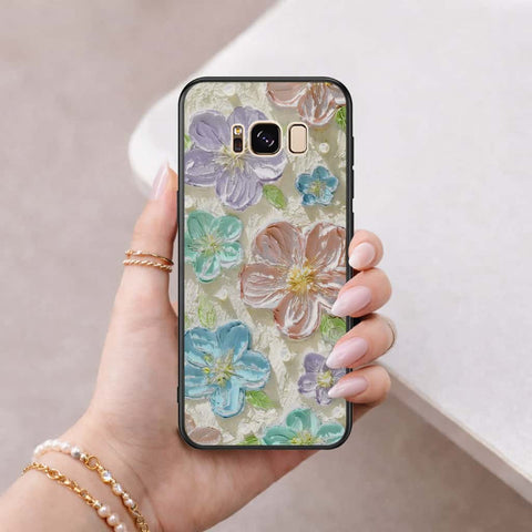 Samsung Galaxy S8 Plus Cover - Floral Series 4 - HQ Ultra Shine Premium Infinity Glass Soft Silicon Borders Case