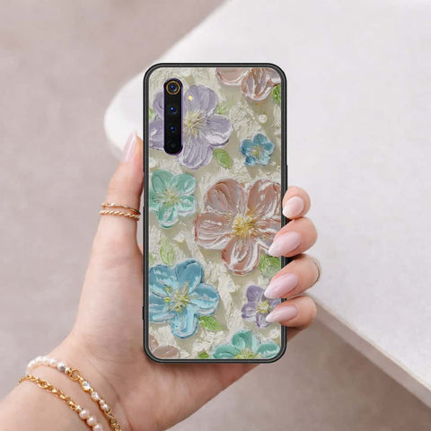 Realme X3 SuperZoom Cover - Floral Series 4 - HQ Ultra Shine Premium Infinity Glass Soft Silicon Borders Case