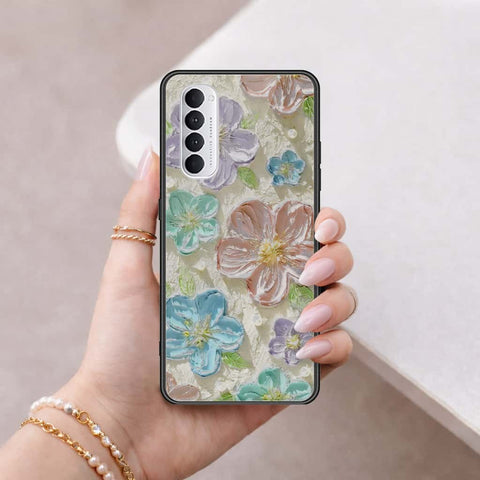 Oppo Reno 4 Pro Cover - Floral Series 4 - HQ Ultra Shine Premium Infinity Glass Soft Silicon Borders Case