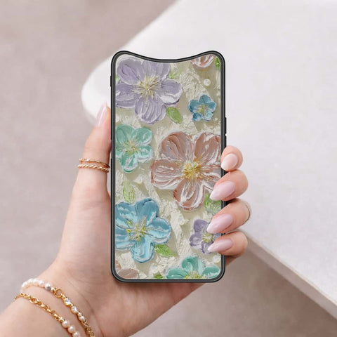 Oppo Find X Cover - Floral Series 4 - HQ Ultra Shine Premium Infinity Glass Soft Silicon Borders Case