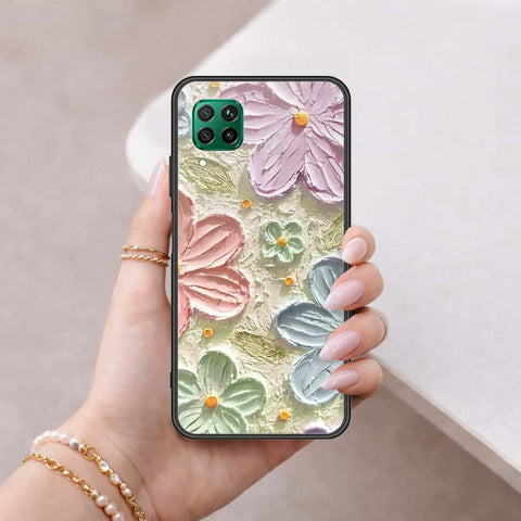 Huawei Nova 7i Cover - Floral Series 4 - HQ Ultra Shine Premium Infinity Glass Soft Silicon Borders Case