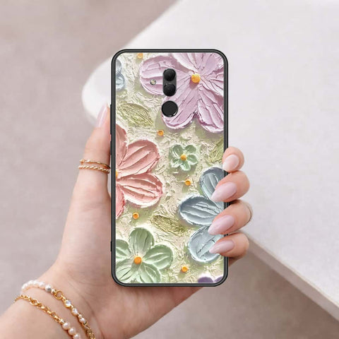 Huawei Mate 20 Lite Cover - Floral Series 4 - HQ Ultra Shine Premium Infinity Glass Soft Silicon Borders Case