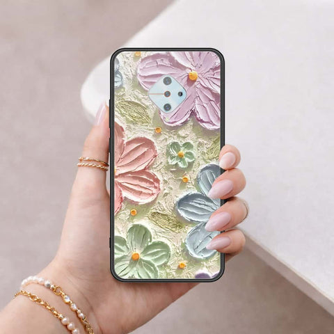 Vivo Y51 (2020 September) Cover - Floral Series 4 - HQ Ultra Shine Premium Infinity Glass Soft Silicon Borders Case