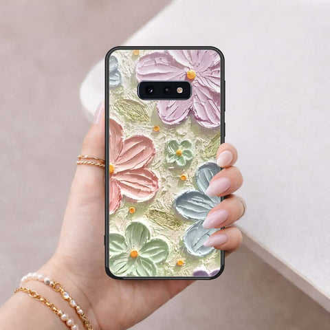 Samsung Galaxy S10e Cover - Floral Series 4 - HQ Ultra Shine Premium Infinity Glass Soft Silicon Borders Case