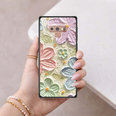 Samsung Galaxy Note 9 Cover - Floral Series 4 - HQ Ultra Shine Premium Infinity Glass Soft Silicon Borders Case