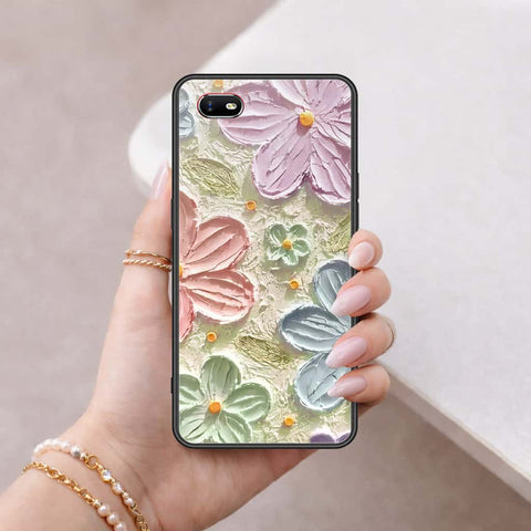 Oppo A1k Cover - Floral Series 4 - HQ Ultra Shine Premium Infinity Glass Soft Silicon Borders Case