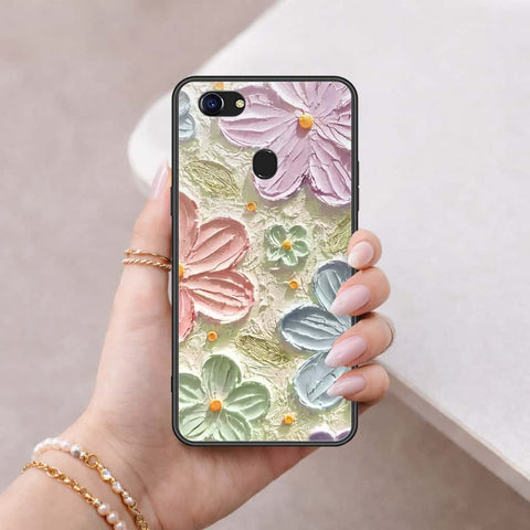 Oppo F5 Cover - Floral Series 4 - HQ Ultra Shine Premium Infinity Glass Soft Silicon Borders Case