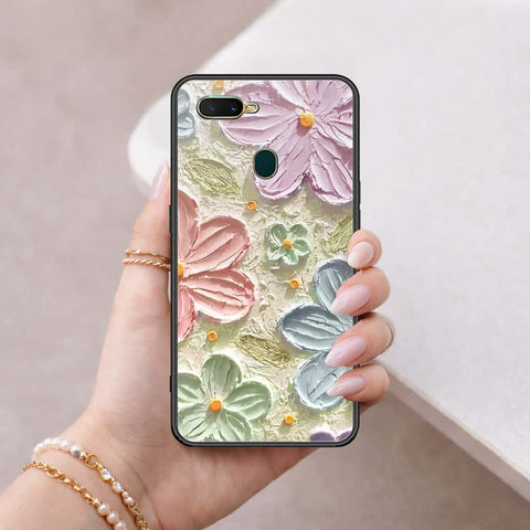 Oppo A12s Cover - Floral Series 4 - HQ Ultra Shine Premium Infinity Glass Soft Silicon Borders Case