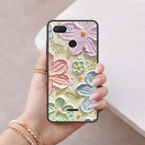 Xiaomi Redmi 6 Cover - Floral Series 4 - HQ Ultra Shine Premium Infinity Glass Soft Silicon Borders Case