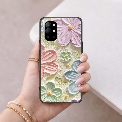 OnePlus 9R Cover - Floral Series 4 - HQ Ultra Shine Premium Infinity Glass Soft Silicon Borders Case