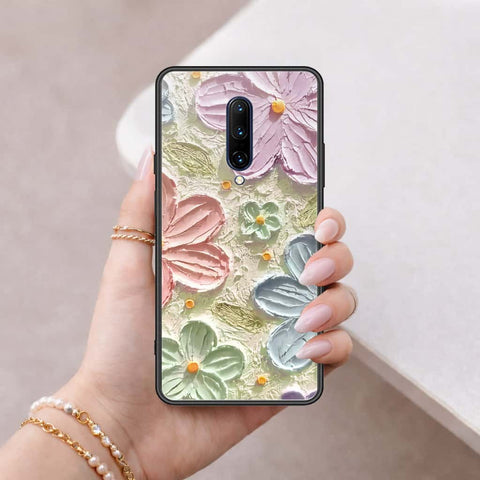 OnePlus 7 Pro Cover - Floral Series 4 - HQ Ultra Shine Premium Infinity Glass Soft Silicon Borders Case
