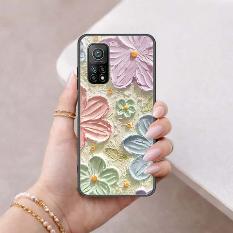 Xiaomi Mi 10T Cover - Floral Series 4 - HQ Ultra Shine Premium Infinity Glass Soft Silicon Borders Case