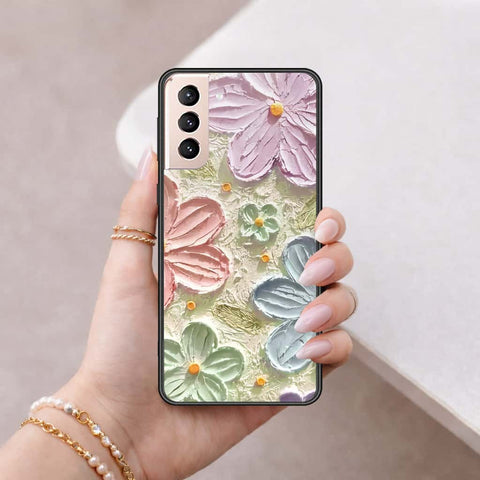 Samsung Galaxy S22 5G Cover - Floral Series 4 - HQ Ultra Shine Premium Infinity Glass Soft Silicon Borders Case