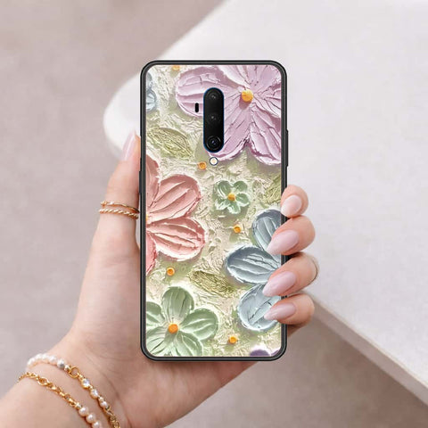 OnePlus 7T Pro Cover - Floral Series 4 - HQ Ultra Shine Premium Infinity Glass Soft Silicon Borders Case