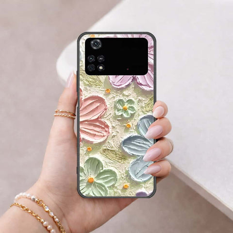 Xiaomi Poco M4 Pro Cover - Floral Series 4 - HQ Ultra Shine Premium Infinity Glass Soft Silicon Borders Case