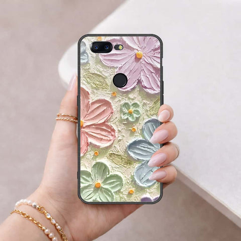 OnePlus 5T Cover - Floral Series 4 - HQ Ultra Shine Premium Infinity Glass Soft Silicon Borders Case